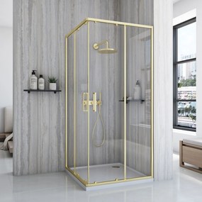 Cabina de dus Rea City 80x80 cm Gold Brush