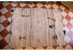 Covor de joacă pentru copii crem din bumbac 120x160 cm Veggie Garden – Lorena Canals