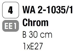 Aplica de perete Agada WA 2-1035/1 chrom OR