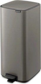 Coș de gunoi gri cu pedală din oțel 30 l Bo – Brabantia