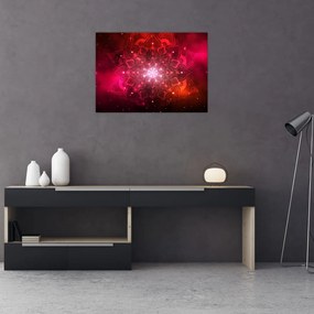 Tablou abstracției roșii (70x50 cm)
