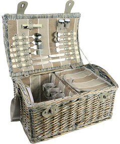 Coș picnic pentru 4 persoane Brown, 46 x 31x 21 cm