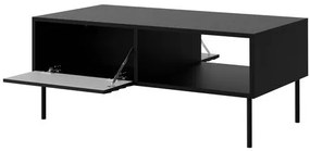 Set mobilier living Hermano I (Negru + Nuc warnia) . 1105956
