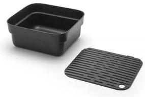 Vas de spălare și scurgere Brabantia 1003315, 16.1 x 37.4 x 34.4 cm, Sigur pentru vase cu strat antiaderent, Gri închis