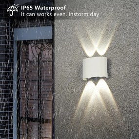 Brilagi - Aplica LED de exterior FLAREBOX, 4W, 230V, albă, IP65