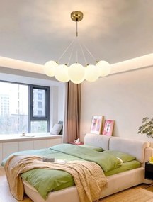 Lustra led suspendata, Zuya 7 globuri Alb