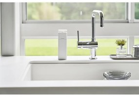 Dozator / dispenser de săpun Yamazaki Tower, 250 ml, alb