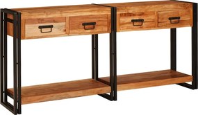 vidaXL Mese consolă 2 pcs Maro 161 x 33 x 75 cm Lemn Solid de Acacia