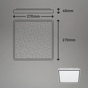 Briloner 3748-415 - Plafonieră LED STAR SKY LED/15W/230V 27x27 cm neagră