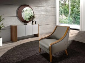 Fotoliu elegant design LUX Grey leather