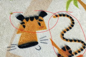 BAMBINO 1165 covor lavabil Grădină zoologică pentru copii anti-alunecare bej - SECUNDAR-COTATI PRODUSUL