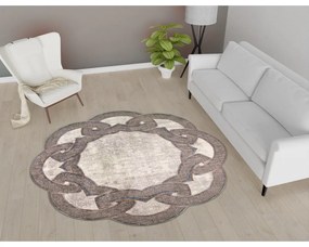 Covor rotund bej ø 160 cm - Vitaus