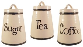 Set Ceramic COFFEE,SUGAR,TEA, 3 recipiente