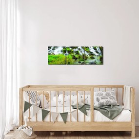 Tablou - cascade (cu ceas) (90x30 cm)