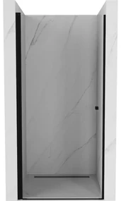 Mexen Pretoria ușa de duș cu balamale 80 cm, transparent, Neagră - 852-080-000-70-00