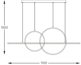 Lustra LED moderna design circular CHOLET
