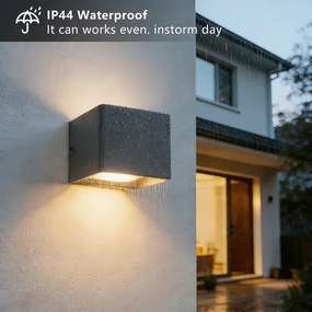 Brilagi - Aplică LED de exterior DONNANI, 5 W, 230 V, 10 cm, antracit, IP44