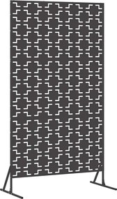 vidaXL Ecran de intimitate Negru 100 x 50 x 180 cm Oțel