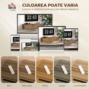 HOMCOM Comodă TV de până la 65" Stil Industrial cu 3 Dulapuri, Maro | Aosom Romania