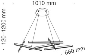 Lustră LED pe cablu Maytoni MOD016PL-L75B LINE LED/79W/230V negru