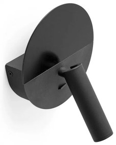Aplica cu reader LED minimalista cu USB charger DUAS Black