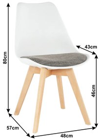 Scaun Culoare Alb / Maro, DAMARA