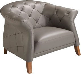 Fotoliu design LUX Chester Grey Leather