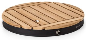 Sumatra Teak Round, duș de grădină, aluminiu, lemn de tec, mâner.
