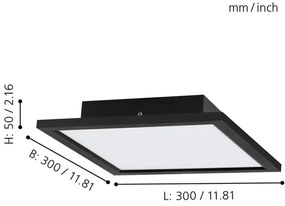 Plafonieră LED RGB dimabilă Eglo 99415 SALOBRENA-C LED/16W/230V + telecomandă