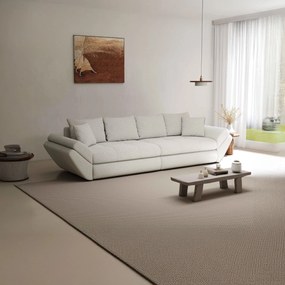 Canapea extensibilă dumonde cu ladă de depozitare si sezut confortabil din spuma high-density, Loana Euphoria Ivory 300x100 cm