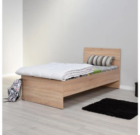 Pat de o persoană 90 cm Krynalona 1 (cu somieră) (stejar sonoma). 1108499