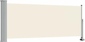 vidaXL Copertină laterală retractabilă de terasă, crem, 100 x 300 cm