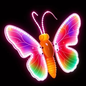 Aigostar - Decorațiune LED pentru exterior 162xLED 42 cm IP44 fluture/multicolor