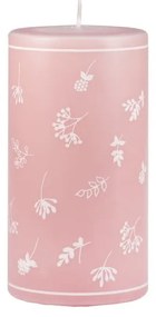 Lumânare Unipar Fleur, durată ardere 87 h, roz
