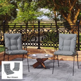 Outsunny Pernă de exterior cu spătar și chingi, saltea hidrofugă pentru interior și exterior, Gri deschis | Aosom Romania