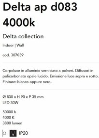 Aplica LED iluminat ambiental Delta ap d083 4000k