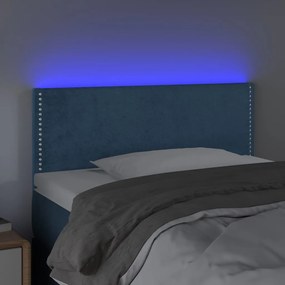 Tablie de pat cu LED, albastru inchis, 80x5x78 88 cm, catifea 1, Albastru inchis, 80 x 5 x 78 88 cm