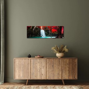 Tablou - Cascadă (cu ceas) (90x30 cm)
