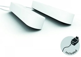 Philips - Set 2x lampă de birou LED RGB Hue AMBIANCE dimabilă LED/6W/230V albă