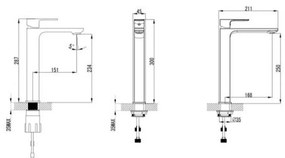 Baterie lavoar Mamba înaltă
