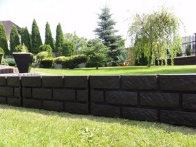 Palisadă - bordură de grădină, maro, 2,2 m