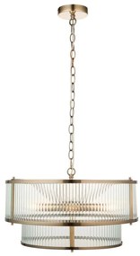 Endon 110944 - Candelabru suspendat cu lanț RIDGETON 5xE14/6W/230V alamă