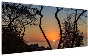Tablou cu apus de soare (120x50 cm)
