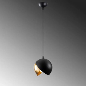 Lustră neagră/aurie cu abajur din metal ø 20 cm Berceste – Opviq lights