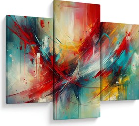 Tablou – Abstracție cu roșu (90x60 cm)