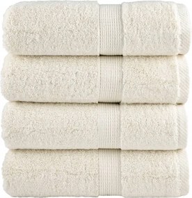 vidaXL Prosoape oaspeți premium SOLUND 4 buc. crem 30x50 cm 600 gsm
