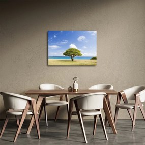 Tablou plaja cu copac (70x50 cm)