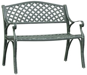 317745 vidaXL Bancă de grădină, verde, 102 cm, aluminiu turnat