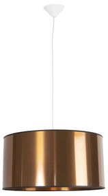Lampă suspendată Art Deco albă cu umbră de cupru 50 cm - Pendel