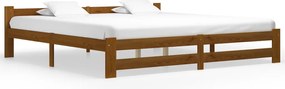 vidaXL Cadru de pat, maro miere, 200x200 cm, lemn masiv de pin